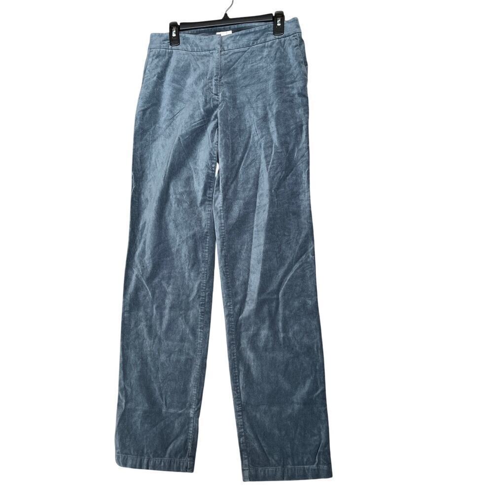 J. Jill Women’s 8  Light Blue Tall Velvet Slacks /Office Wear Pants